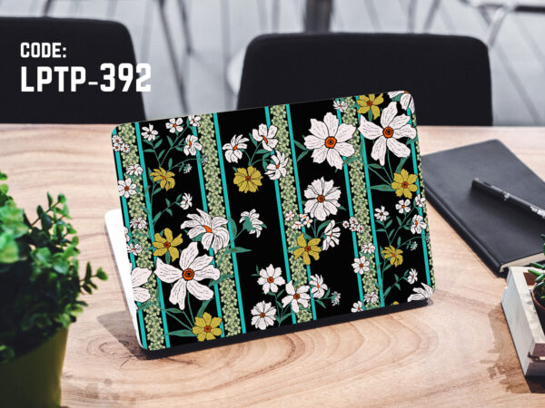 Floral laptop sticker